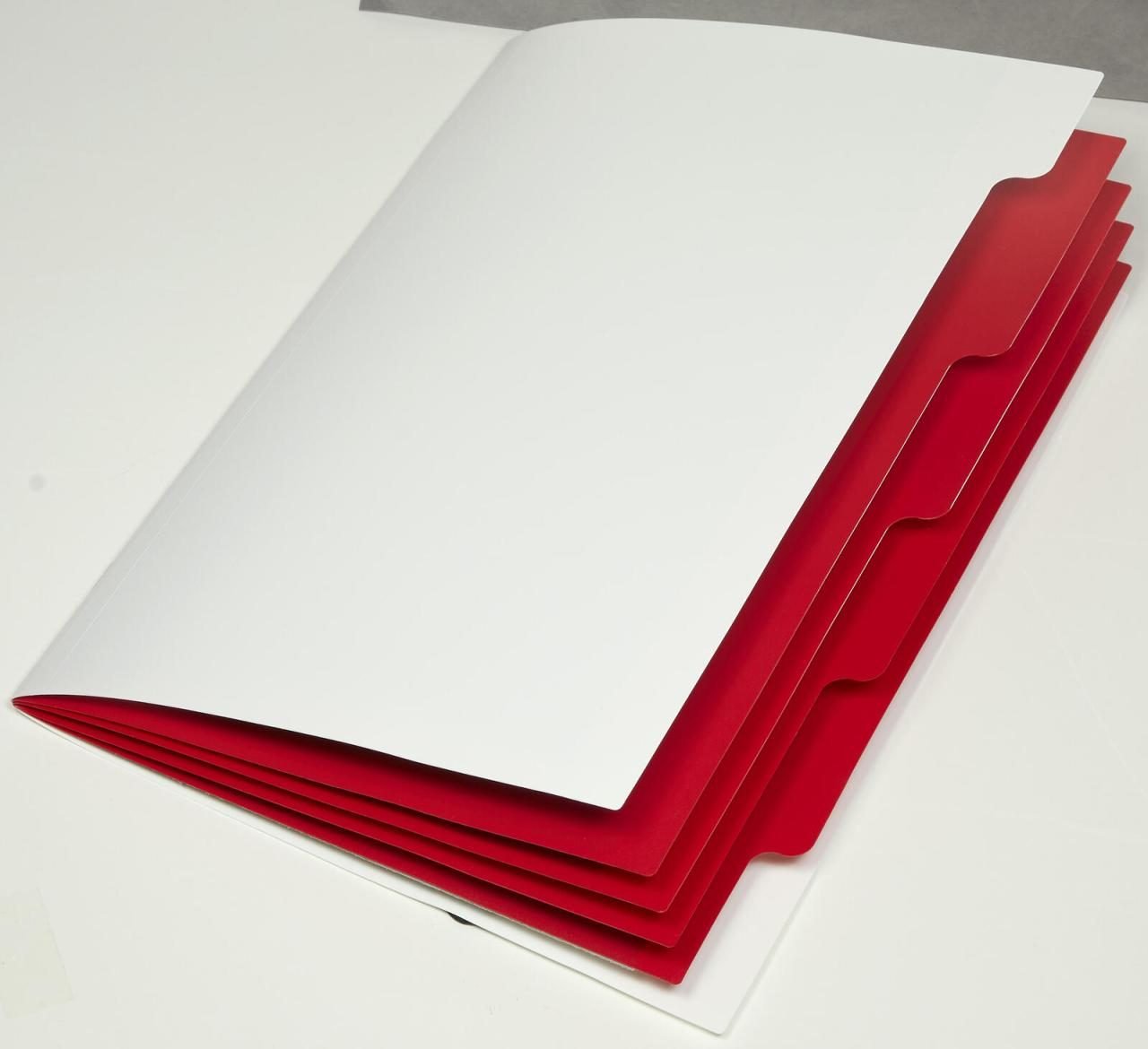 PAGNA Ordnungsmappen DIN A4 5-Fach  1x weiß-gelb, grün, schwarz, rot, blau