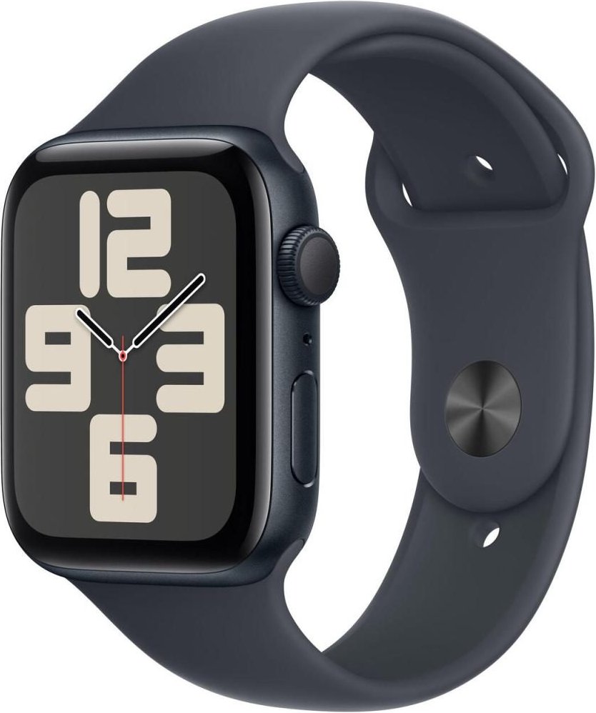 Apple Watch SE (GPS) 44mm Aluminiumgehäuse mitternacht, Sportarmband mitternacht (S/M)