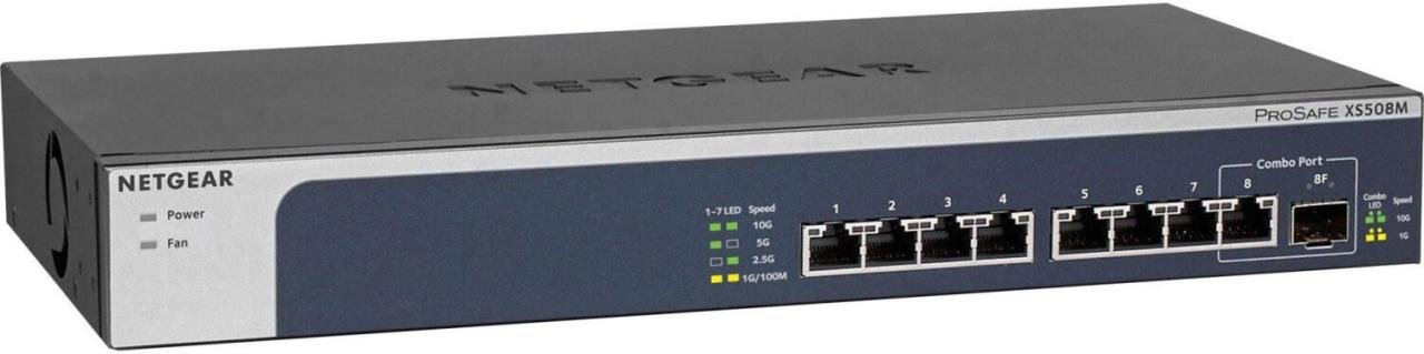 Netgear XS508M 8-Port 10-Gigabit Unmanaged Switch mit 1 SFP+ Port