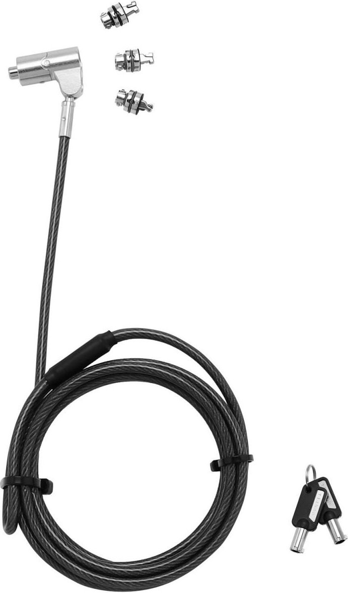 DICOTA Universal Security Cable Lock 3-fach austauschbarer Kopfmechanismus für alle Schließlösungen