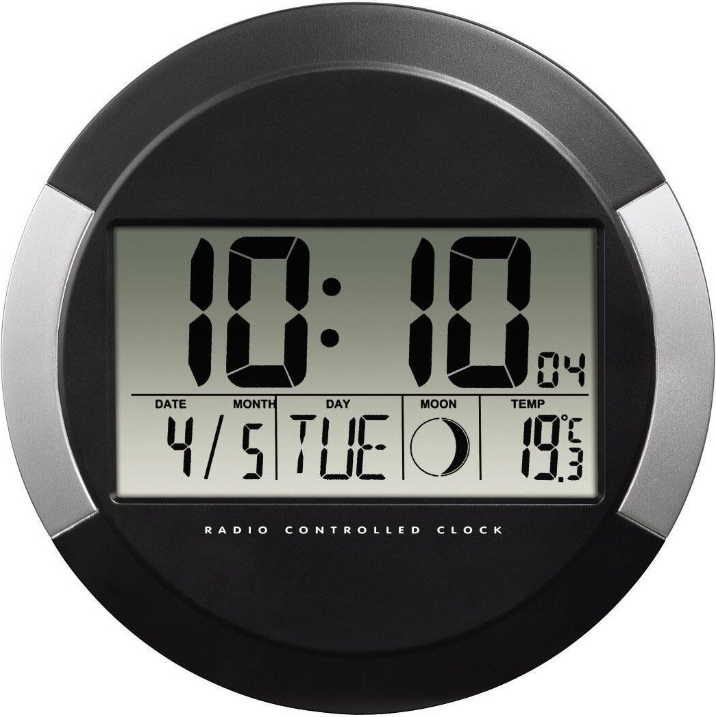 Hama digitale Funkwanduhr PP-245 Ø 24.5 cm schwarz