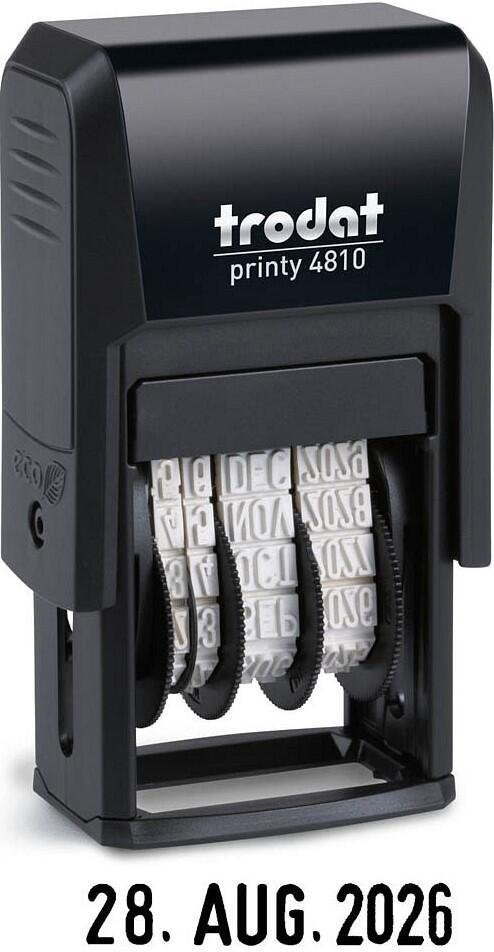 trodat Printy 4810 selbstfärbender Datumstempel - schwarz