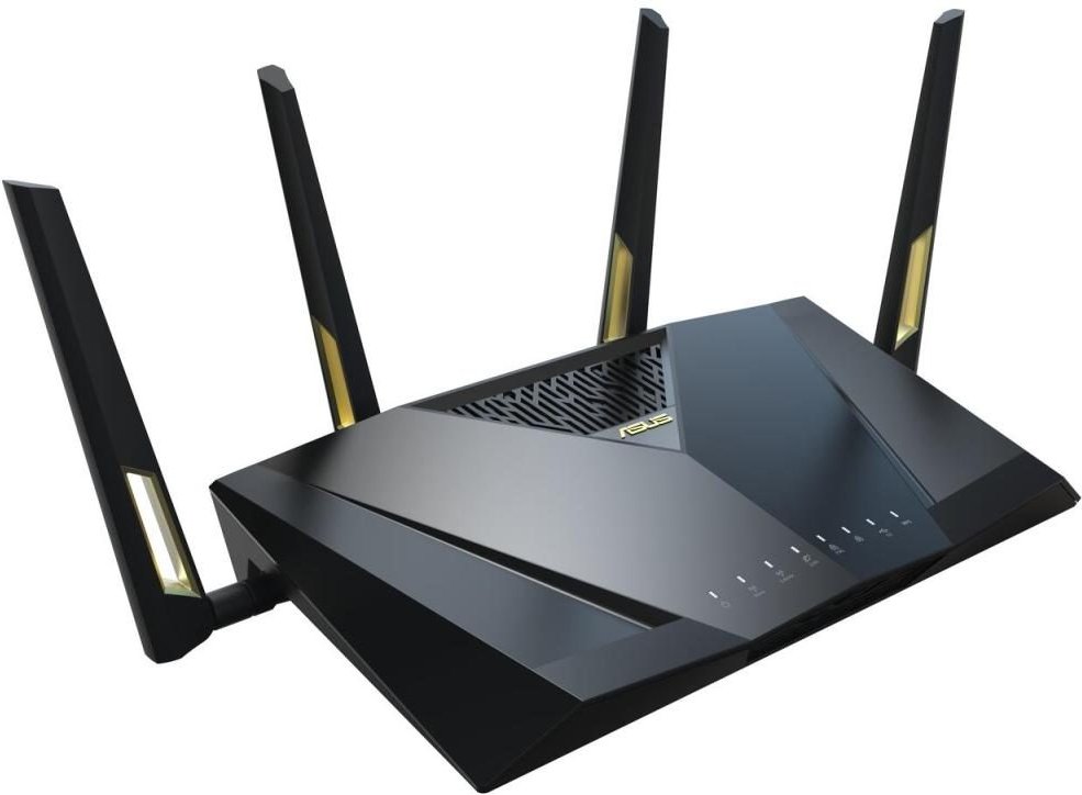 ASUS RT-AX88U Pro AX6000 Dual Band WLAN kombinierbarer Router (Tethering als 4G und 5G Router-Ersatz, WiFi 6, Dual 2.5G