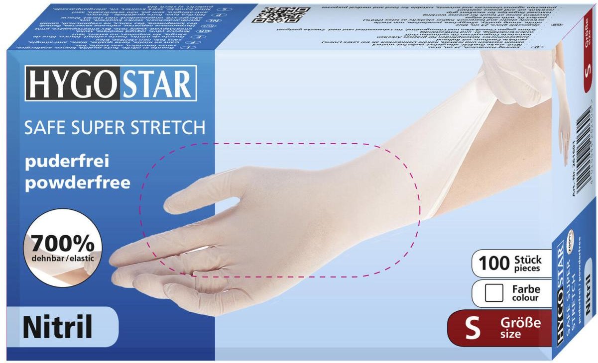 Thumbnail - HYGOSTAR Einmalhandschuhe SAFE SUPER STRETCH S weiß