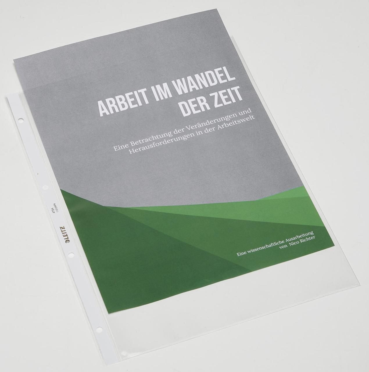 LEITZ Prospekthüllen DIN A4 0.08 mm glasklar