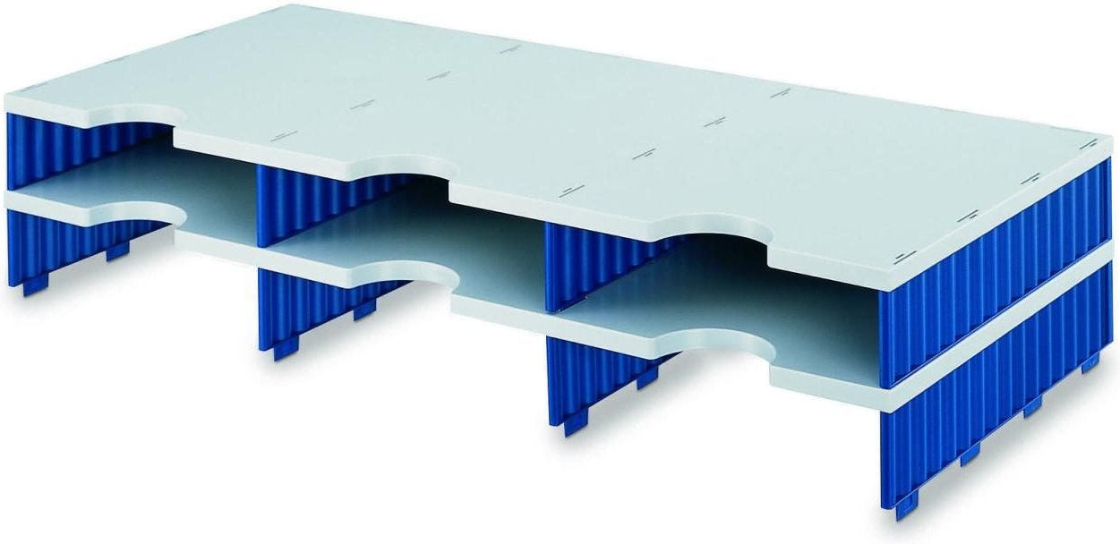 Thumbnail - styro Sortierstation DIN C4 6-Fach grau/blau