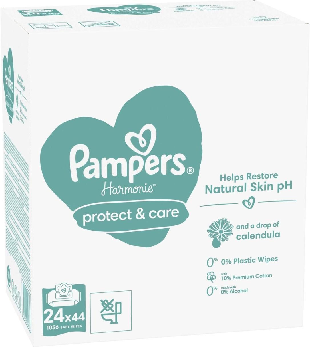 Pampers® Feuchttücher protect & care Harmonie™ 1-lagig