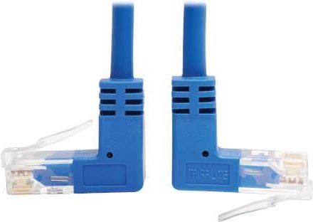 Eaton Tripp Lite Series Up/Down-Angle Cat6 Gigabit Molded Slim UTP Ethernet Kabel (RJ45 Up-Angle M zu RJ45 Down-Angle M)