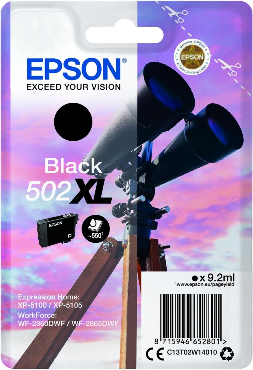 Epson Original 502XL Fernglas Druckerpatrone - schwarz (C13T02W14010)