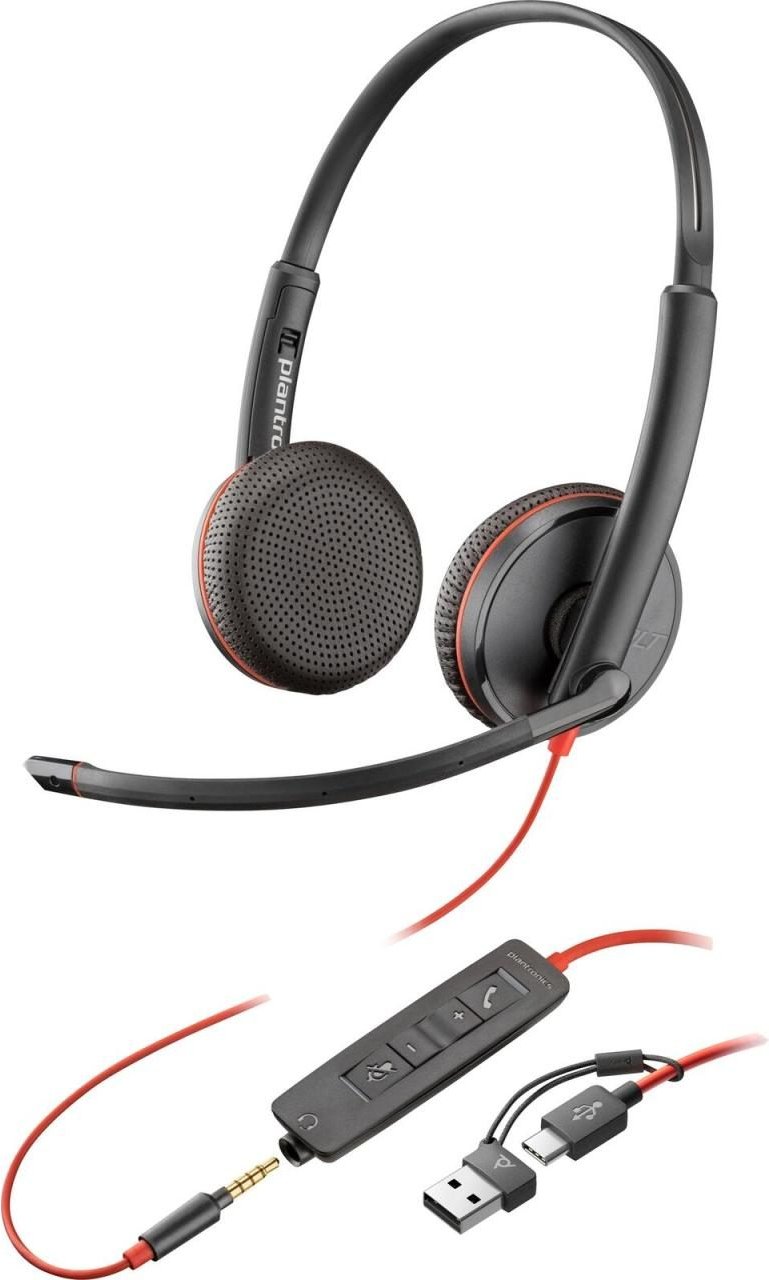 Poly Blackwire 3225 Stereo Headset On-Ear