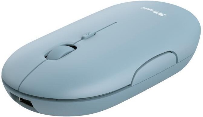 Trust Puck Extrem dünne wiederaufladbare Funkmaus - Blau