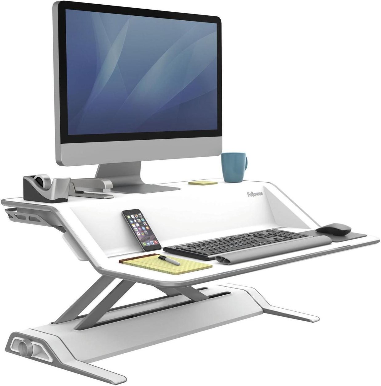 Thumbnail - Fellowes Monitorständer Lotus Sitz-Steh Workstation weiß