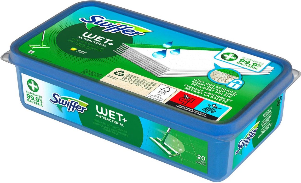 Thumbnail - Swiffer WET+ Antibacterial Feuchte Bodentücher