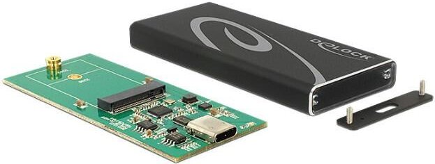 DeLOCK Speichergehäuse M.2 Card - USB 3.1 (Gen 2), Schwarz