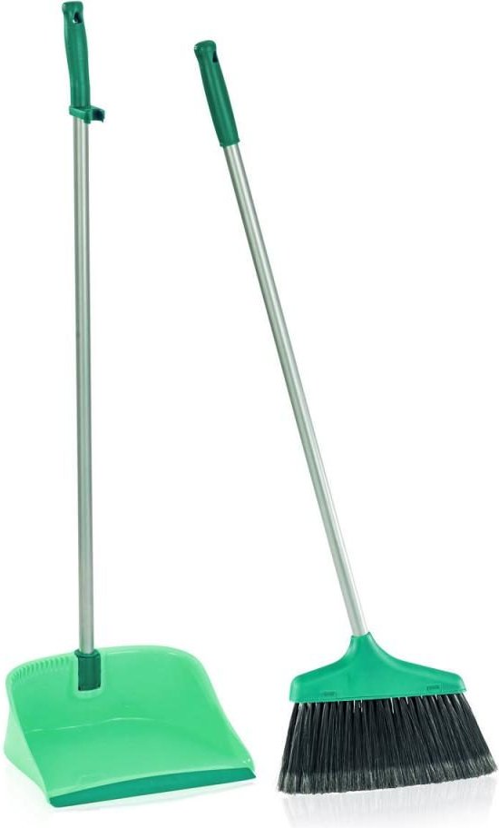 LEIFHEIT Kehrgarnitur mit langem Stiel Kunststoff, Aluminium türkis
