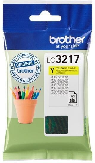 Brother Original LC-3217Y Druckerpatrone gelb 550 Seiten (LC3217Y)