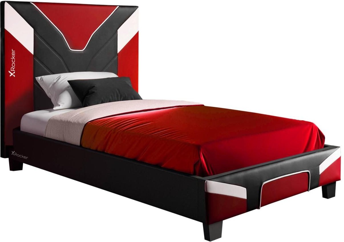 X Rocker Cerberus MKII Gaming-Bett für Kinder & Jugendliche - schwarz/rot/weiß