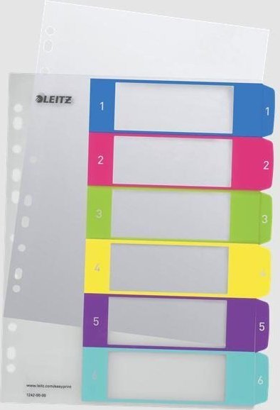 Thumbnail - Leitz WOW Ordnerregister Überbreite - 6-teilig