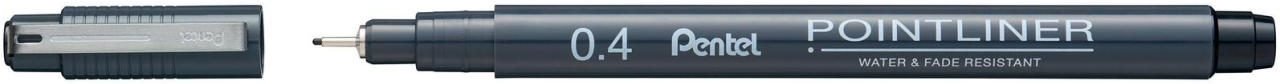 Pentel Pointliner Fineliner 0.4 mm Schwarz