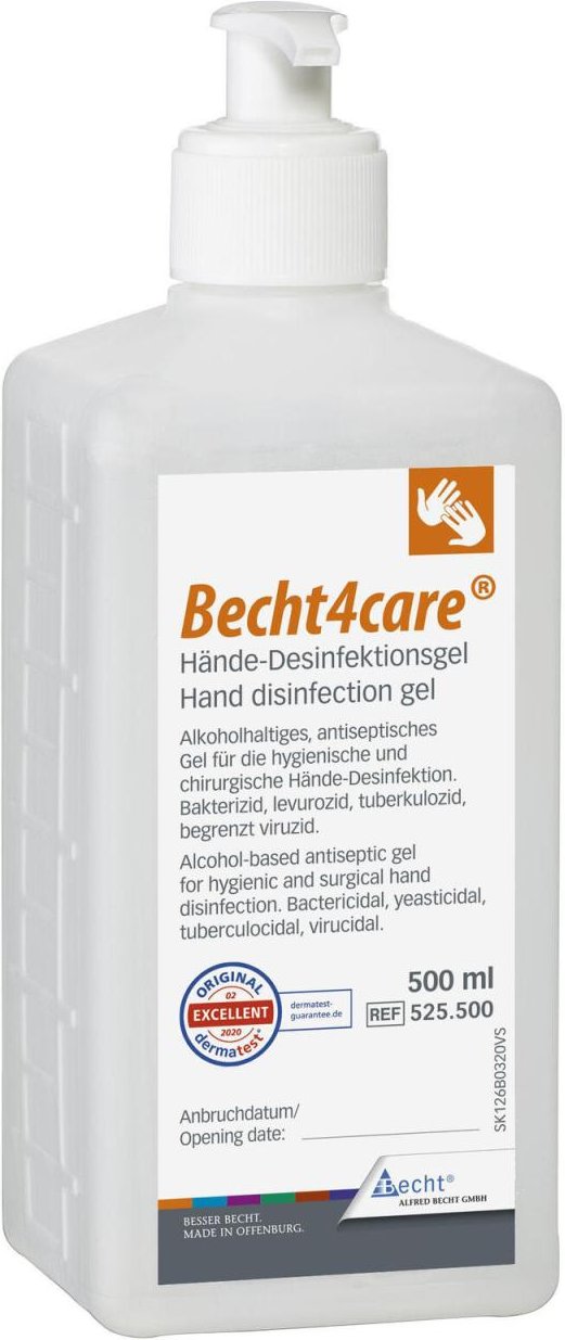 Thumbnail - Becht4care® Händedesinfektionsgel 500,0 ml