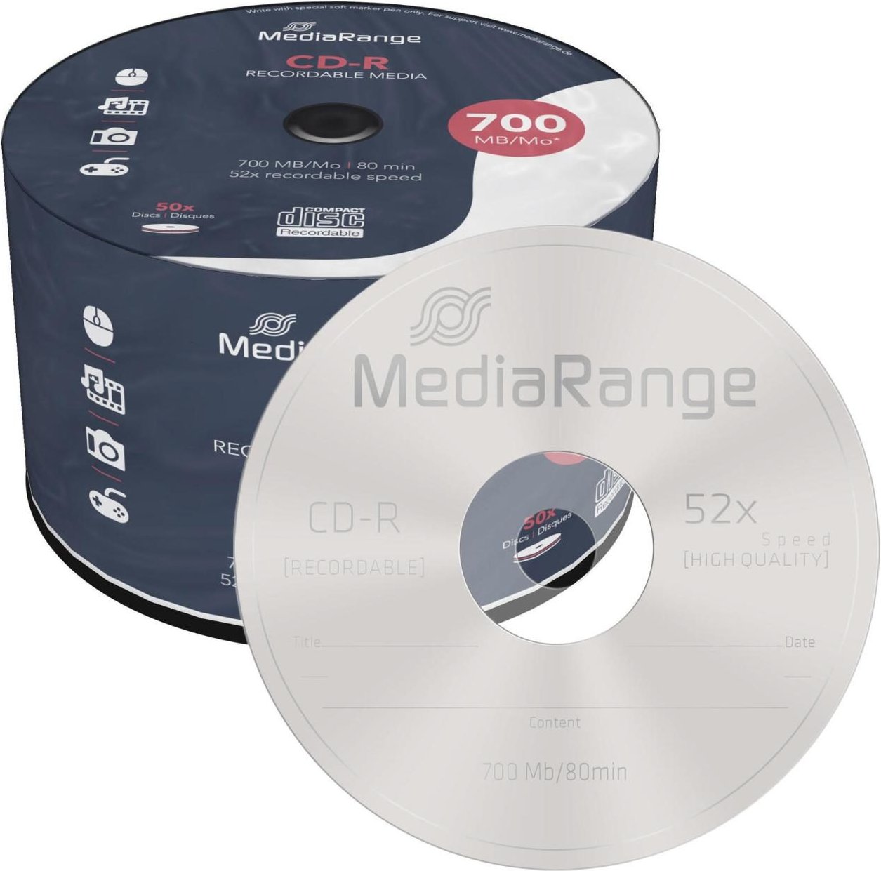 Thumbnail - MediaRange CD-R 50er Spindel Spindel