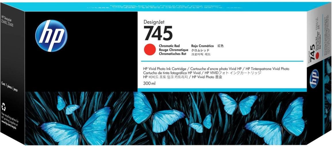 HP Original 745 Druckerpatrone - chromatic rot (F9K06A)