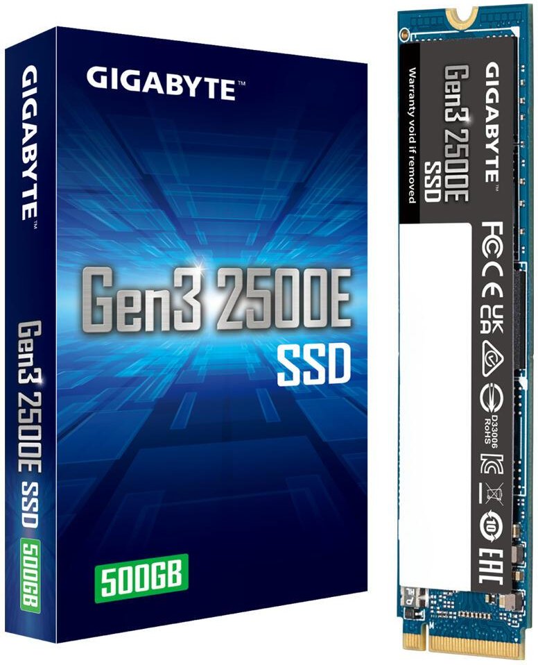 GIGABYTE Gen3 2500E M.2 SSD intern 500 GB