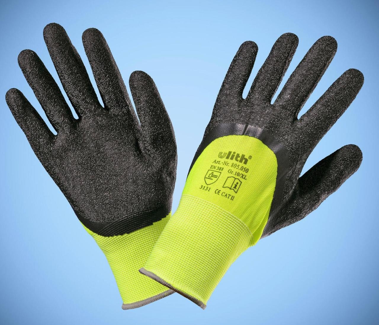 Thumbnail - Ulith Arbeitshandschuhe 9 schwarz, neongelb