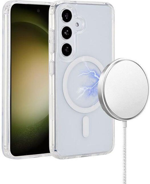 eSTUFF Samsung Galaxy S24+ INFINITE OSLO Magnetic Hybrid Cover - Transparent