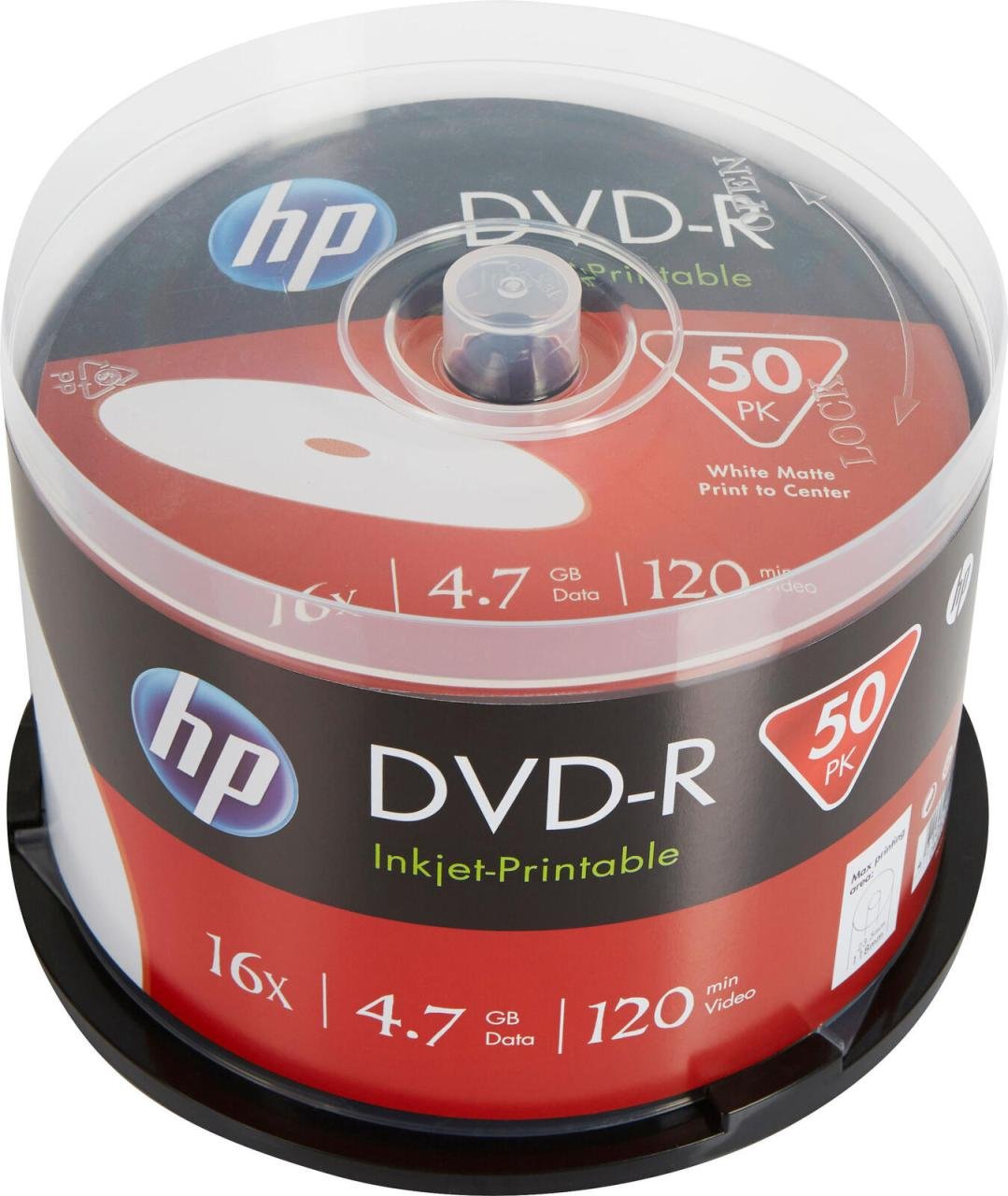 Thumbnail - HP DVD-R 4,7GB Print 50erCakeb Spindel