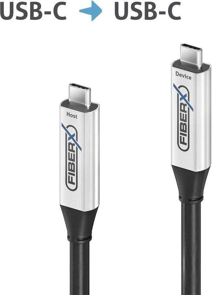 FiberX Serie - USB 3.2 Gen 1 Aktives Glasfaser Kabel USB-C 10.0m