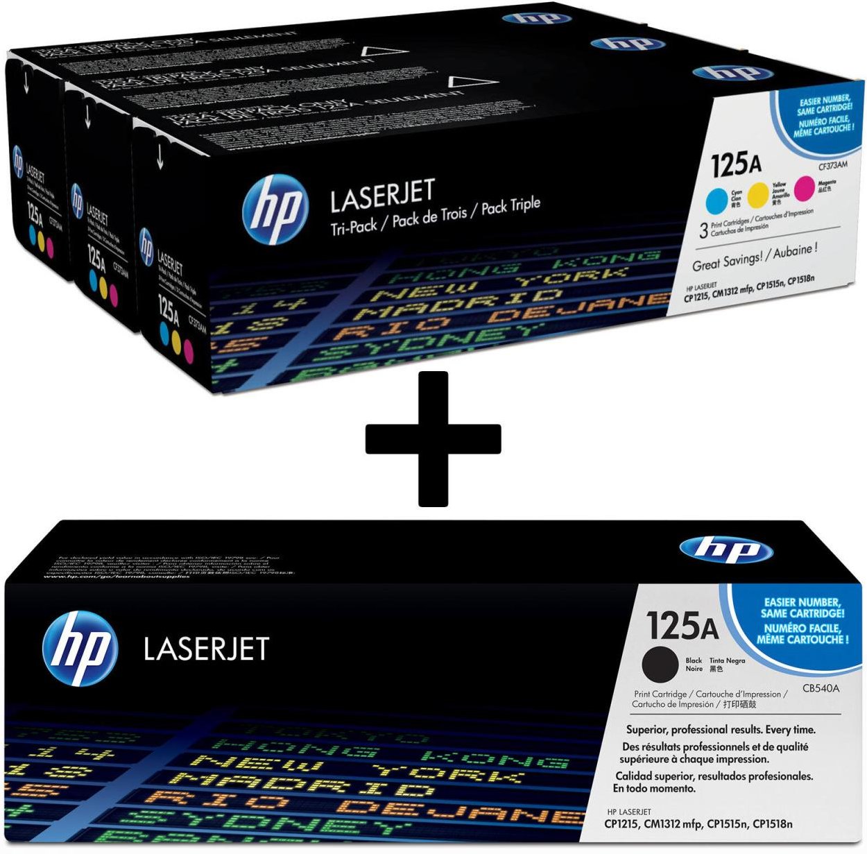 HP Original 125A Toner 4er Set schwarz; cyan, magenta, gelb