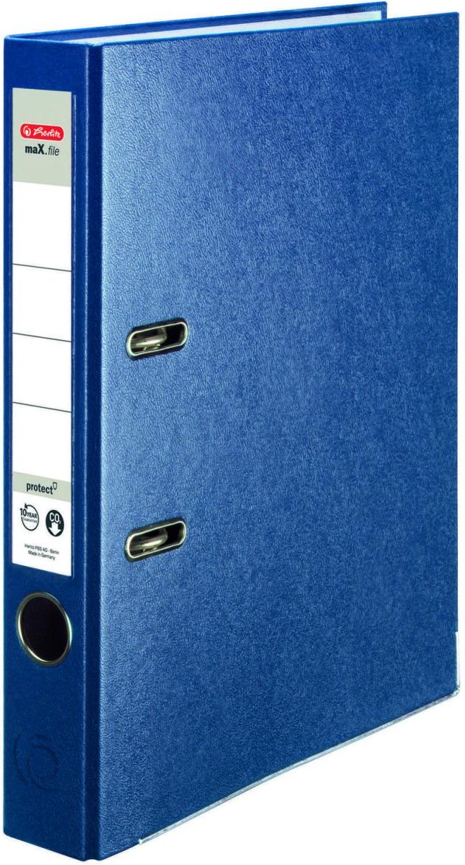 herlitz Ordner Rückenbreite 5 cm DIN A4 Kunststoff blau