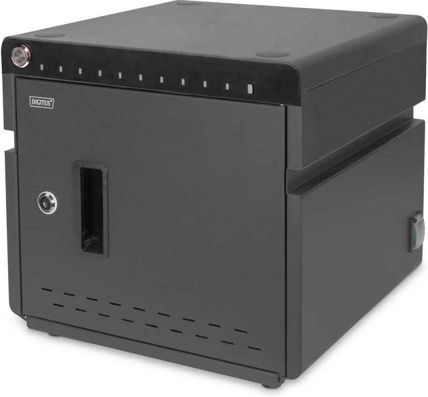 Digitus Mobiler Desktop Ladeschrank für 10 Notebooks/Tablets bis 13 Zoll, UV-C, USB-C