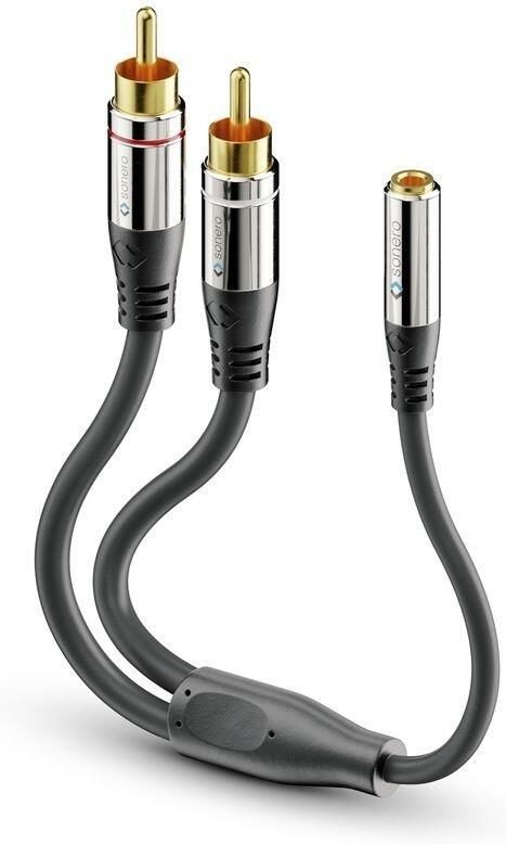 Thumbnail - Sonero 2x Cinch auf 3,5mm Audio Adapter Kabel 0,25m