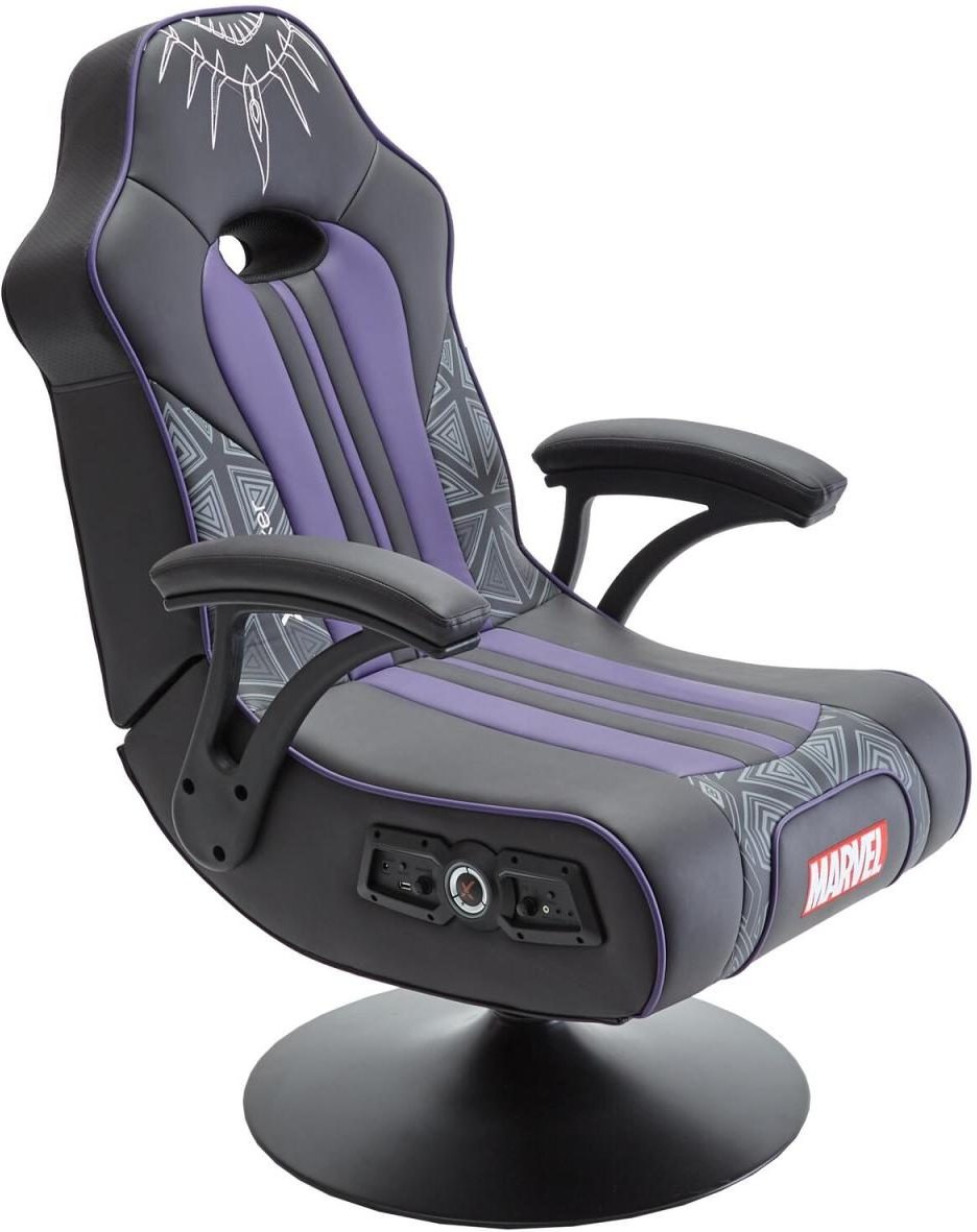 X Rocker Marvel™ Elite 2.1 Gaming-Sessel im Black Panther Design - schwarz/lila