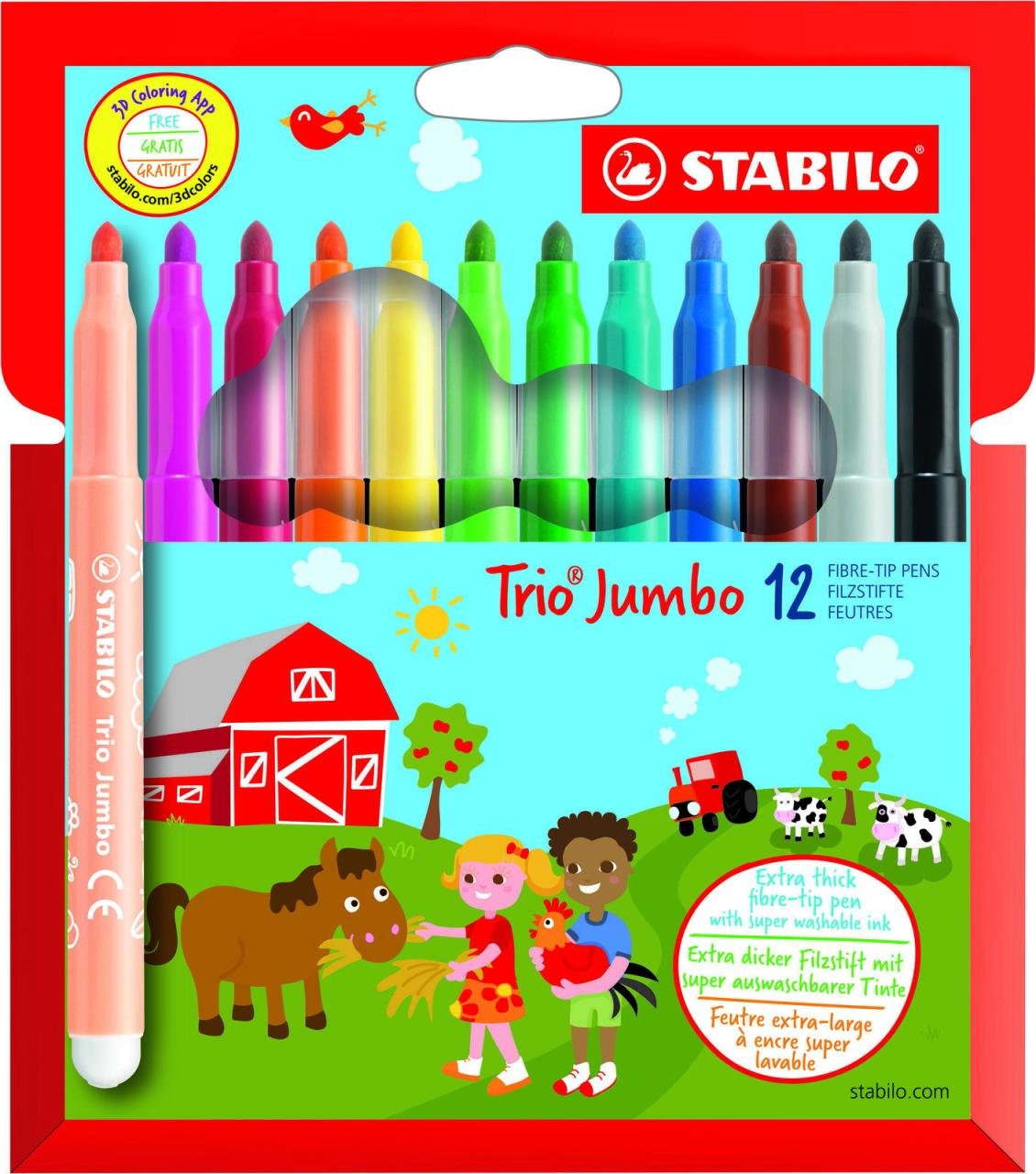 STABILO Filzstifte Mehrfarbig 3.0 mm