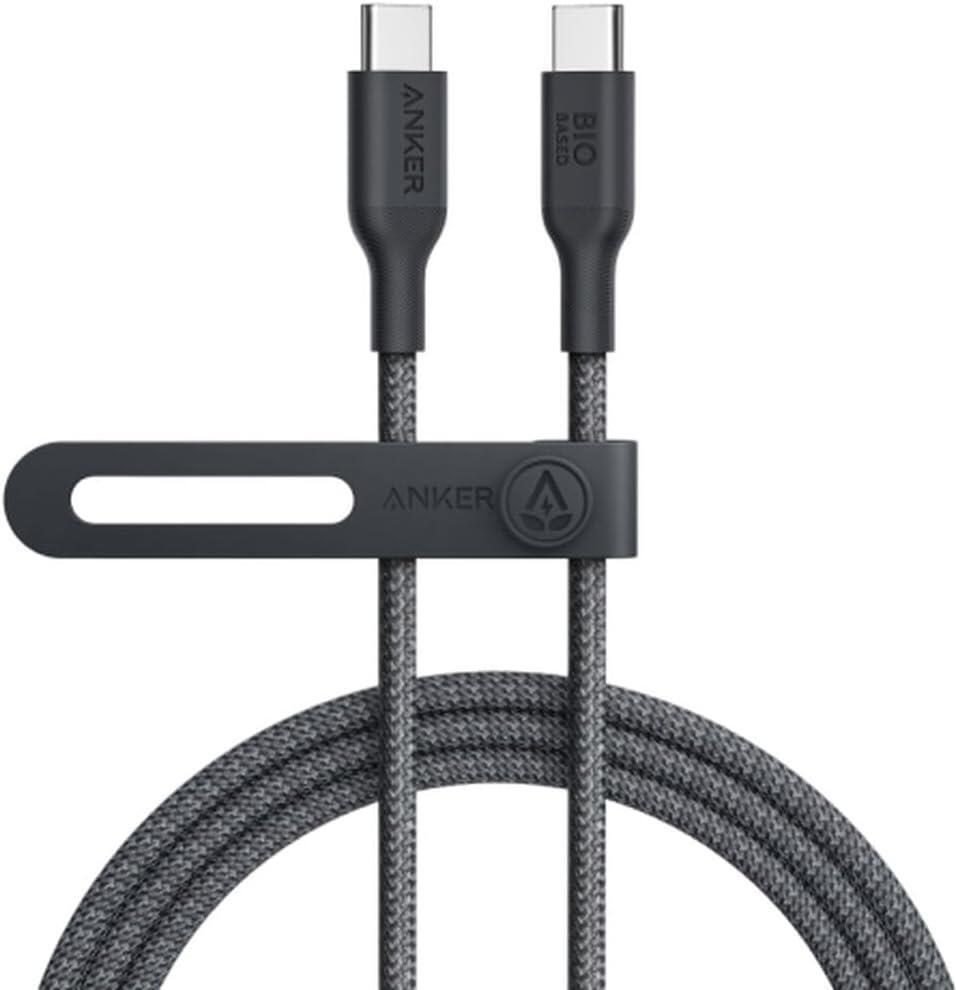 Anker 544 USB-C to USB-C Cable (6ft, 140W, Bio-Nylon, Black)