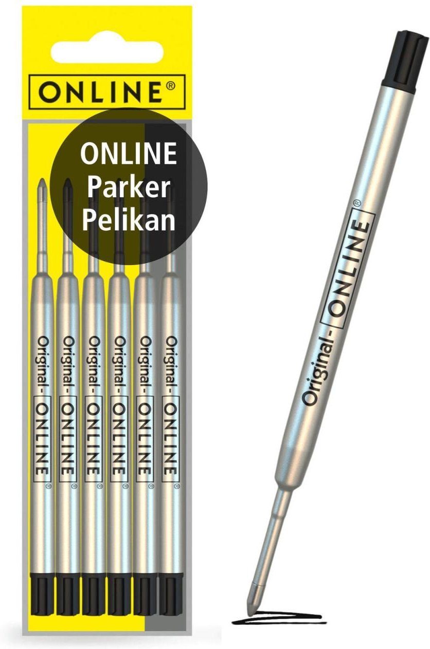 Thumbnail - ONLINE® Kugelschreiberminen 6 St. 0.6 mm Schwarz