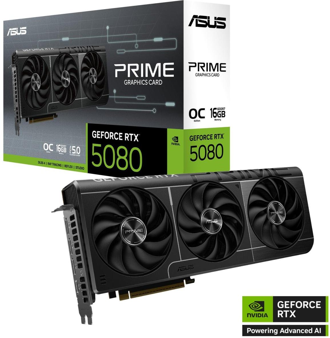 ASUS Prime GeForce RTX 5080 OC Edition 16GB GDDR7 Gaming Grafikkarte