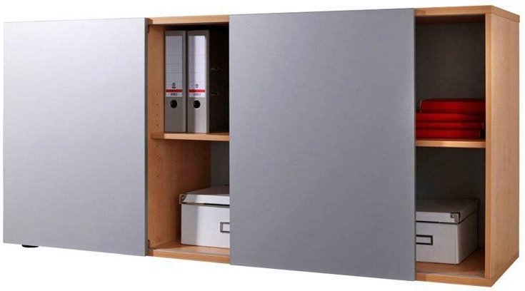 HAMMERBACHER Sideboard 1780, V1780/6/S buche, silber