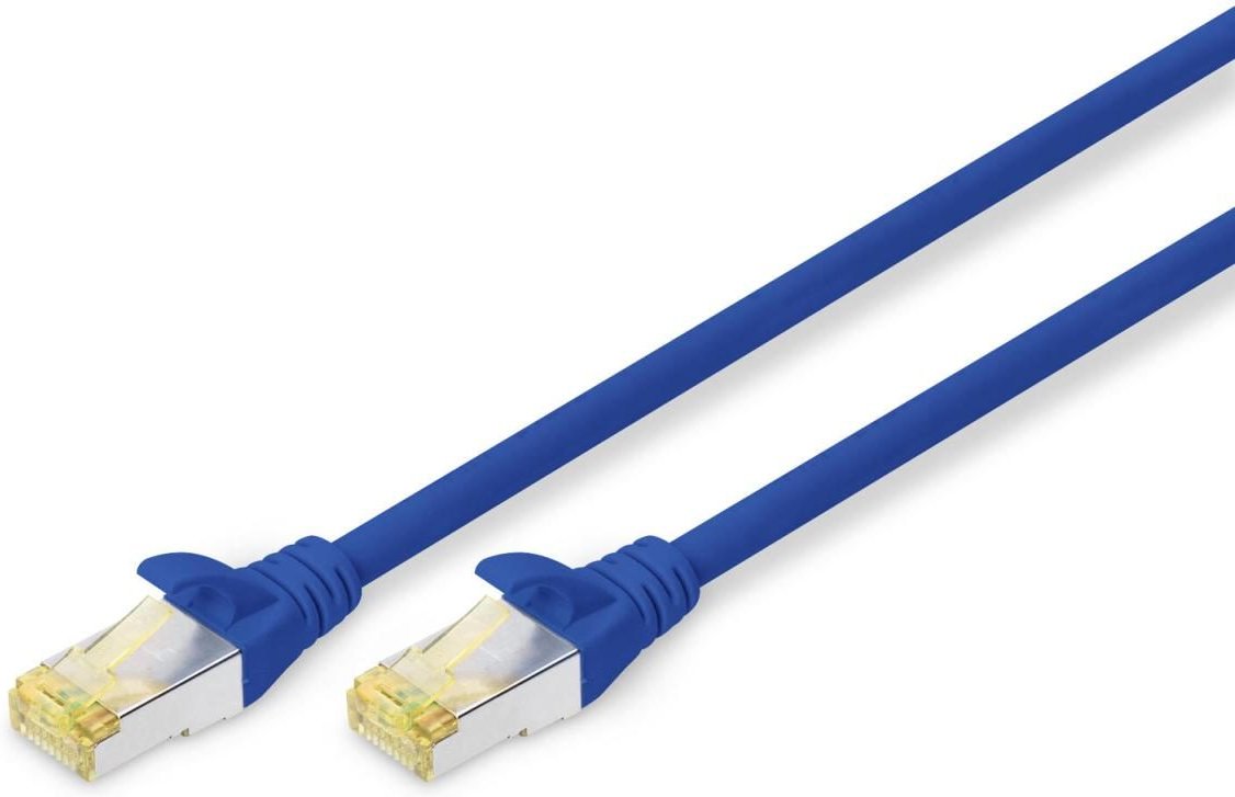 DIGITUS Patch-Kabel RJ-45 (M) zu RJ-45 (M) 1m Kupfer S/FTP Cat 6a blau (DK-1644-A-010/B)