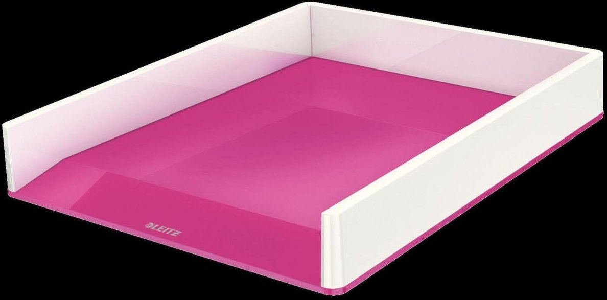 LEITZ Briefablage WOW Duo Colour DIN A4 perlweiß/pink