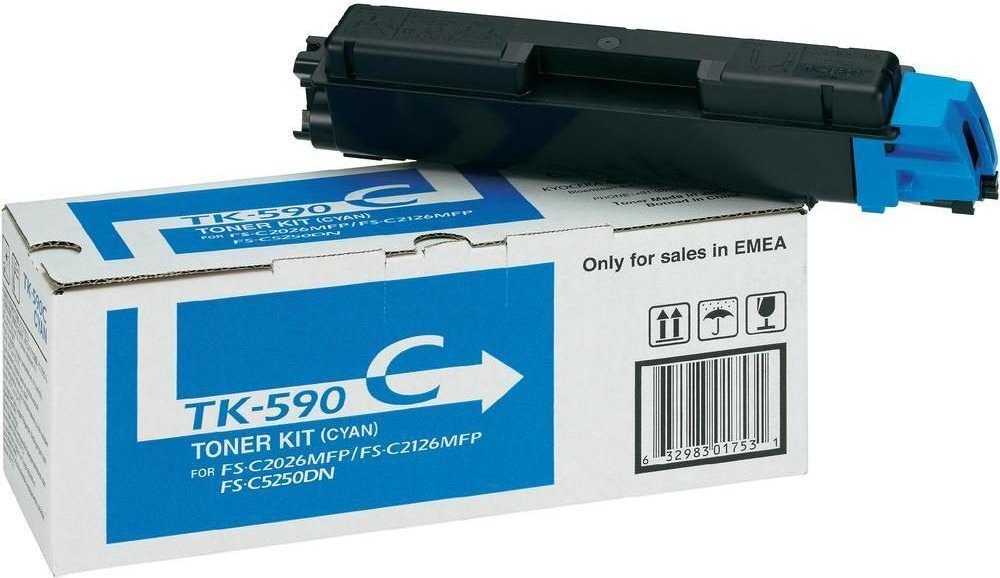 FS-C2026MFP(+) Kyocera Original TK-590C Toner - cyan (1T02KVCNL0)