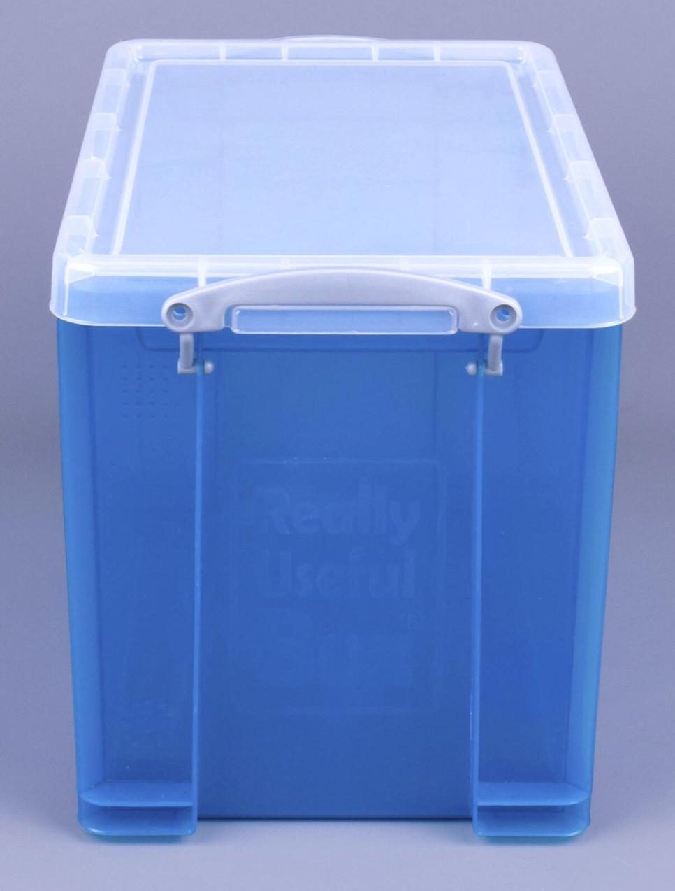 Thumbnail - Really Useful Box Aufbewahrungsbox 19,0 l - 39,5 x 25,5 x 29,0 cm transparent, blau