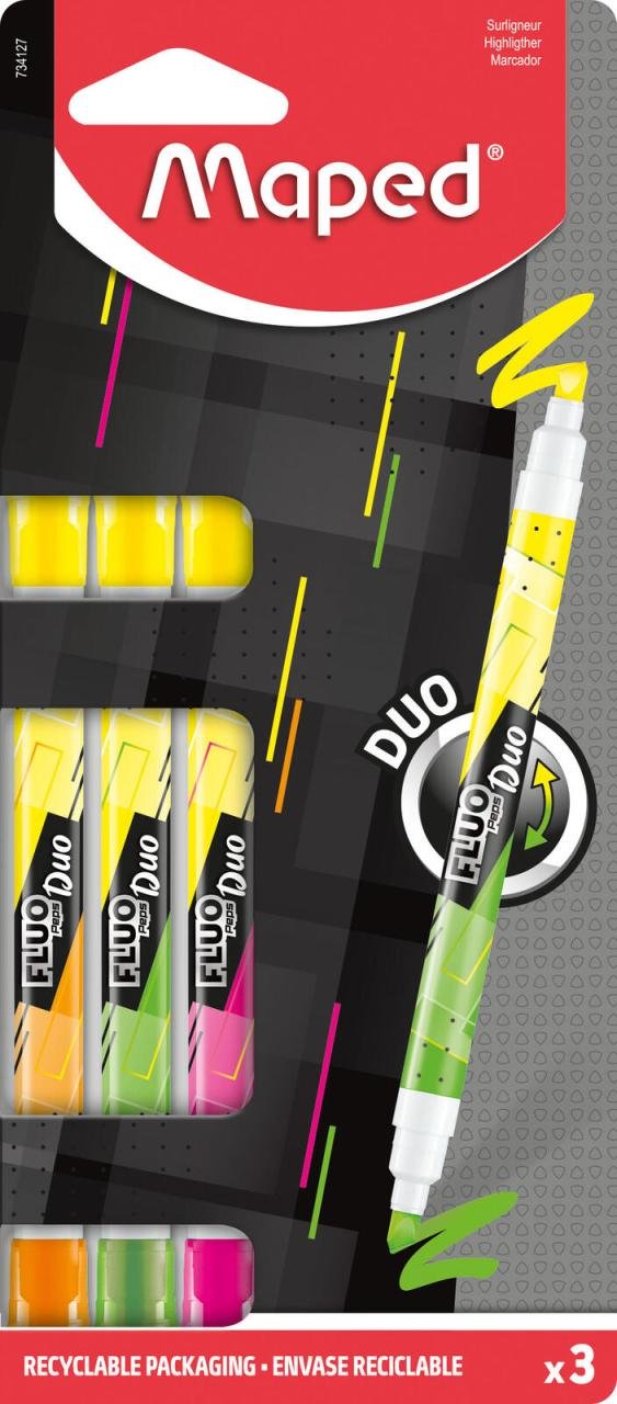 maped Fluo Duo Textmarker Mehrfarbig
