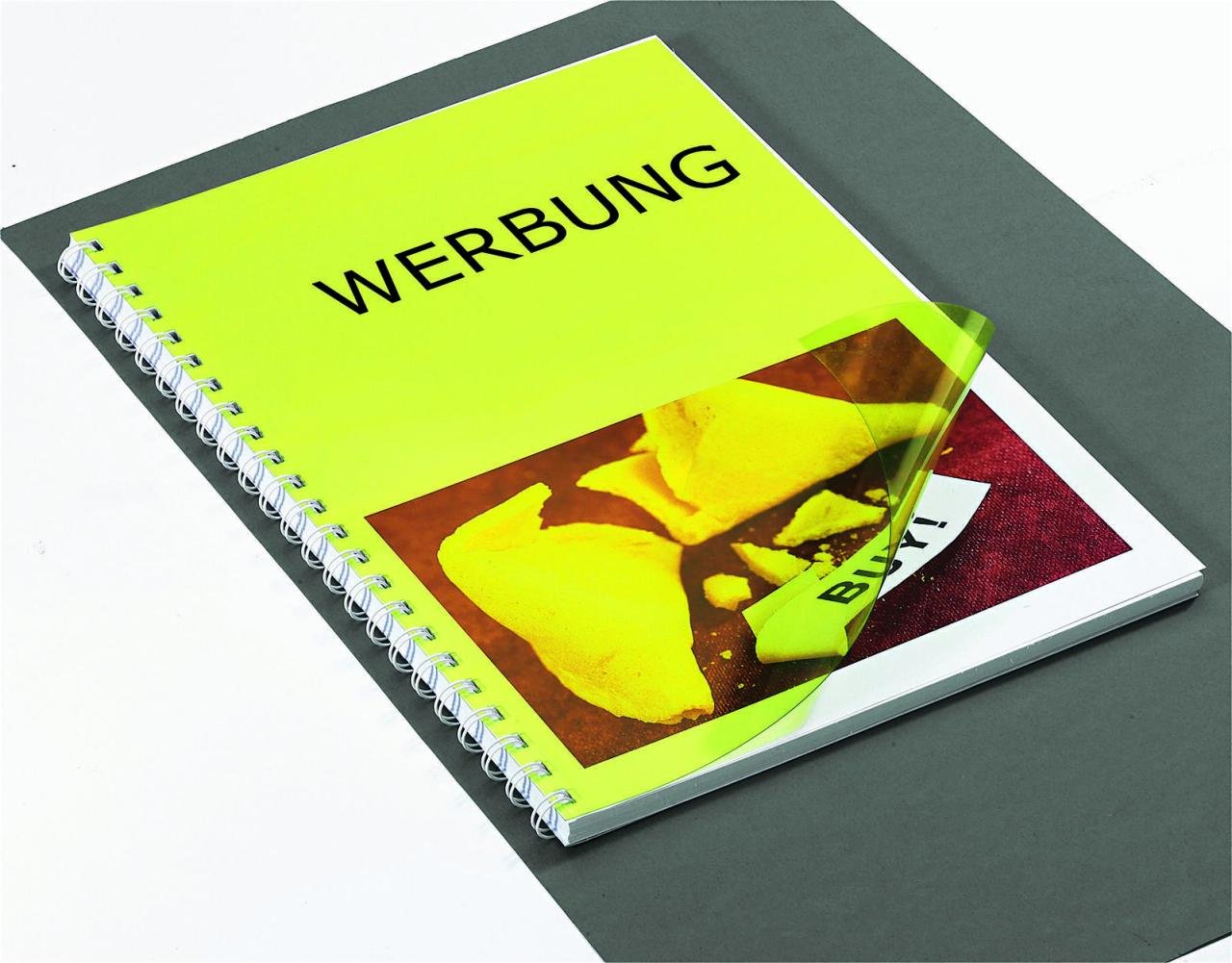 RENZ Deckfolien für Bindemappen DIN A4 0.2 mm gelb