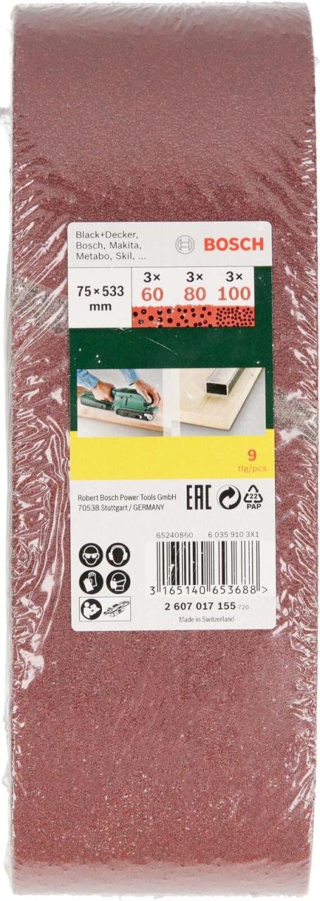 BOSCH Schleifband-Set 9-teilig