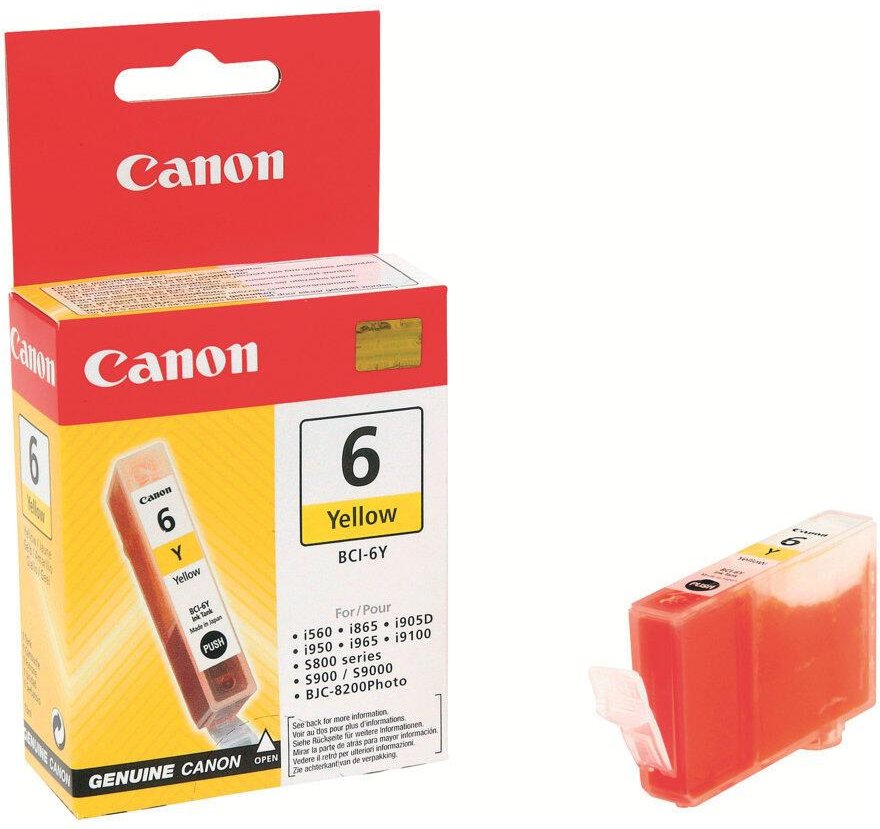 Canon Original BCI-6Y Druckerpatrone gelb 360 Seiten (4708A002)