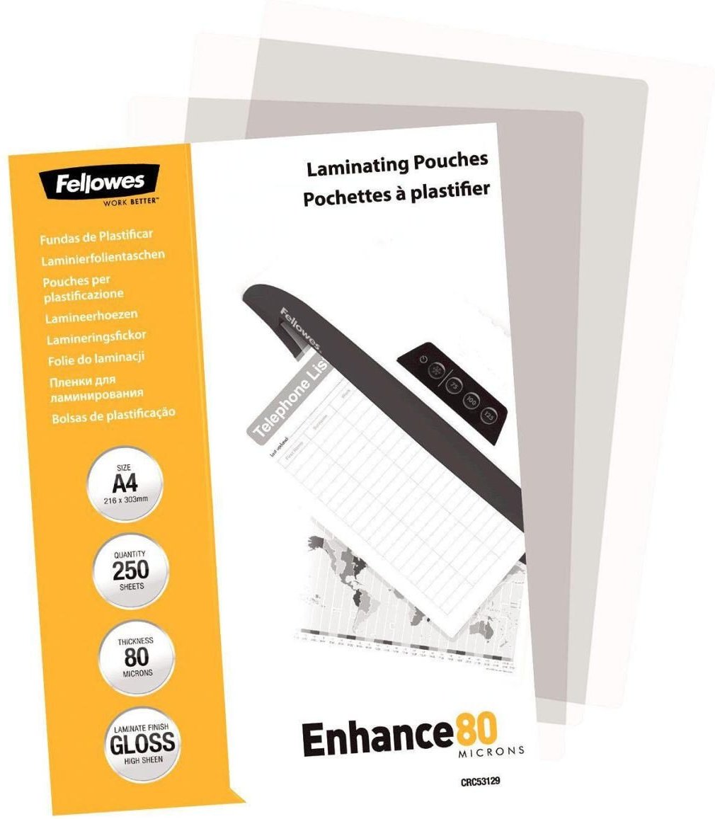 Fellowes Laminierfolien glänzend 80 mikron A4